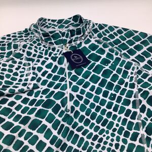 The Bubble Womens Hamilton Long Sleeve 1/2 Zip Pullover Green Medium NWT